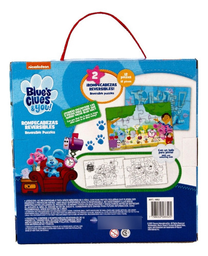 Rompecabezas Puzzle 12 Piezas Reversible Pistas Blue´s Clue