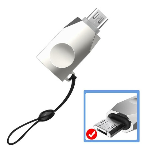 Adaptador Otg Micro Usb 3.0 Aluminio Soporta Carga Y Datos