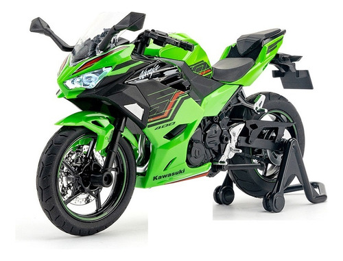 Kawasaki Ninja 400 Miniatura Metal Moto Con Soporte 1/12