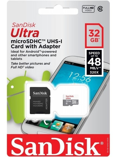 Memoria Microsd Sandisk 32gb Clase 10