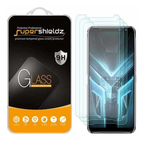 Vidrio Templado Para Asus Rog Phone 3 [3un.] Supershieldz