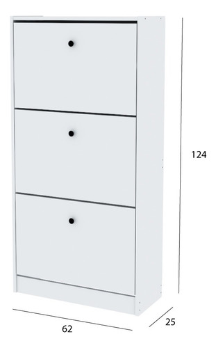 Zapatero Botinero 18 Pares Mueble Organizador Blanco Hogar Roble
