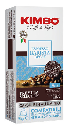 Cápsulas Café Kimbo Descafeinado Compatible Espresso