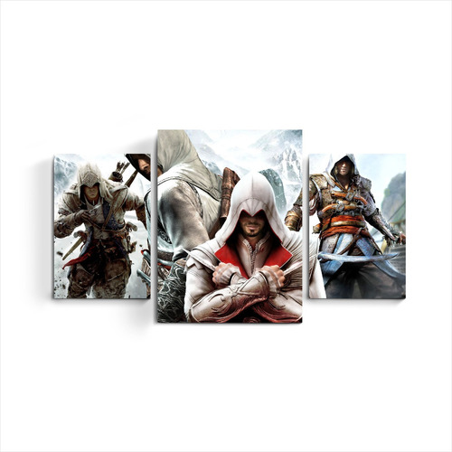 Cuadros Tripticos Assassins Creed Desmond Miles Xbox Ps4