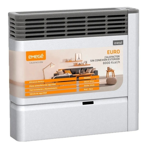 Calefactor Sin Salida Emege Euro 3180 Sce 8000 Kcal/h Bigas