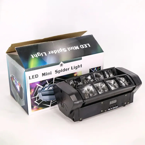 Cabeza Móvil Led Spider Dmx 8x3w Luz Dj Disco Led Beam Rgbw