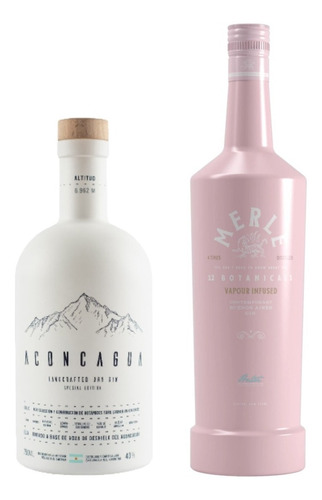 Combo Gin Aconcagua Blanco 750ml + Gin Merle 750ml - Gobar®