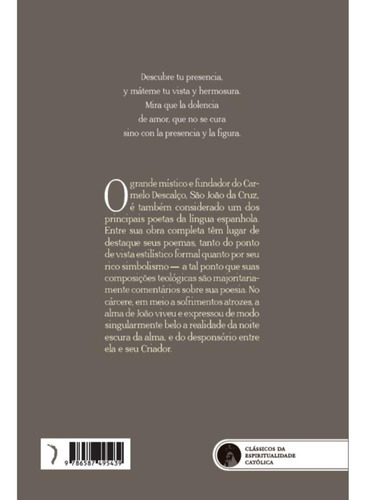 Poesía De San Juan De La Cruz, De São João Da Cruz. Editora Ediçoes Livre, Capa Mole, Edição 1 Em Espanhol, 2023