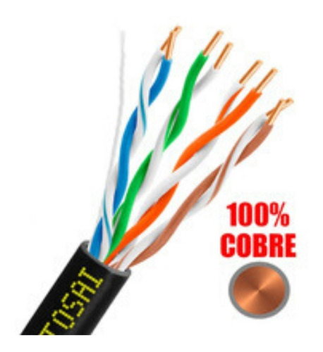 Imagen 5 de 9 de Cable Utp 100% Cobre Cat 5e 305mts Exterior Camaras Redes