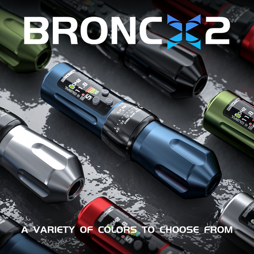 Bronc Flip X2 Tattoo Pen - Rotativa Ajustable Stroke