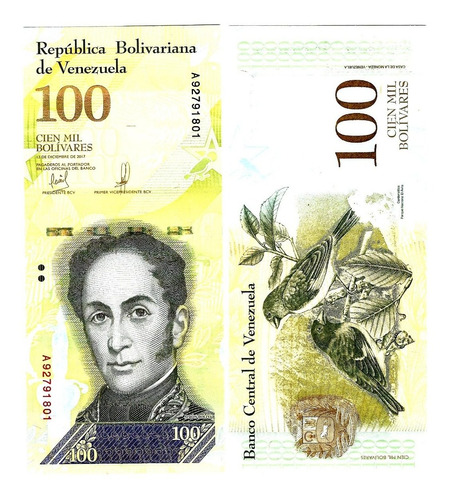 Venezuela - Billete 100.000 Bolívares  2017