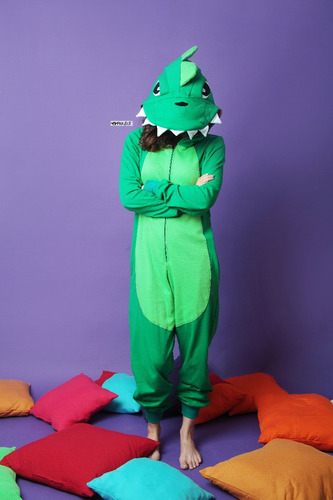 Kigurumi Pijama Dinosaurio Verde - Envío Incluido