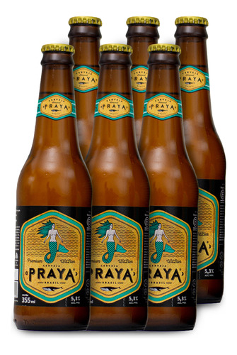 Cerveja Witbier Praya Long Neck 355ml Pack Com 6 Unidades