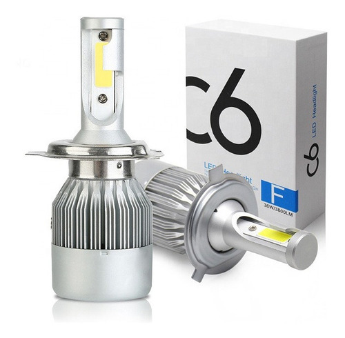 Bombillo 9006 Kit Luces Led C6 Para Vehículos D 72w / 7600lm