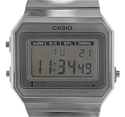 G-shock Casio Vintage A700wm-7avt Plata Talla Única