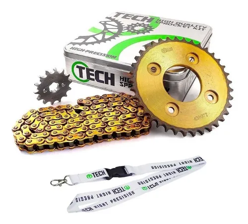 comprar Kit Transmision Tech Honda New Wave 110 Cadena Oro Full Fas 