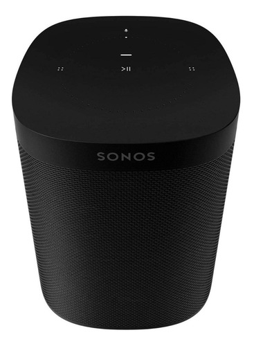 Imagen 1 de 5 de Bocina inteligente Sonos One Gen 2 con asistente virtual Google Assistant y Alexa black 100V/240V