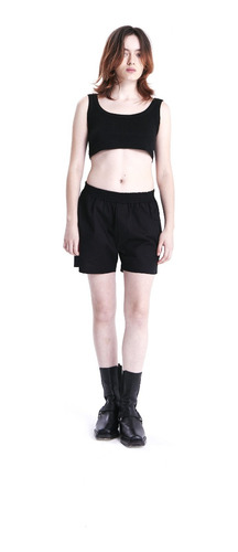 Short Cher Mix Short Klare Negro De Algodón Para Mujer