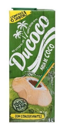 Água De Coco Ducoco 1 Litro - Kit Com 2