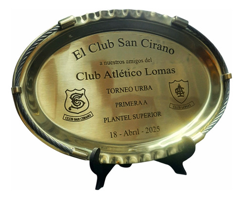 Bandeja Bronce Plato Premio Conmemoracion Reconocimiento Bronce