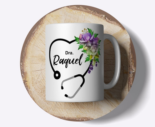 Imagem 1 de 1 de Caneca Medicina Personalizada Com Nome Médica Porcelana