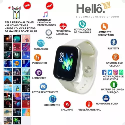 Relogio Digital Smartwatch Homem Mulher D20 Inteligente, Relógio Feminino Relogio  Digital Smartwatch Homem Mulher D20 Inteligente Nunca Usado 59747982