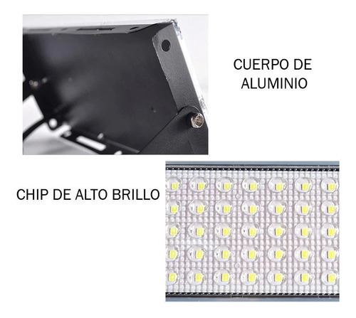Imagen 8 de 10 de Pack X 4 Reflector Led Blanco 50w Bajo Consumo Exterior