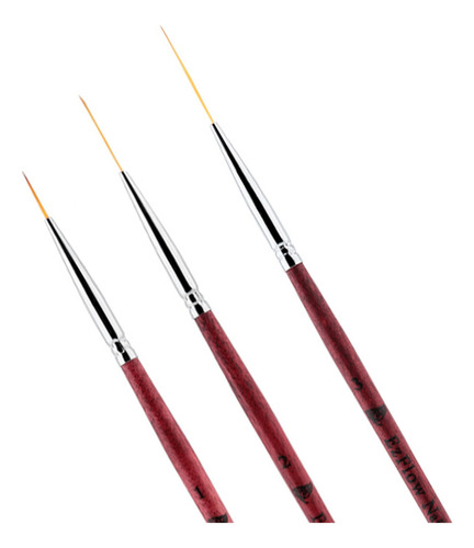 Ta 3pcs Nail Art Liner Pintura Mane Pincel Pincel Dibujo De