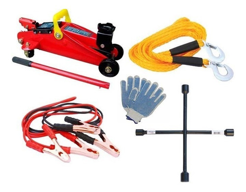 Imagen 1 de 10 de Kit Rescate 5 En 1- Llave Crique Slinga Cable Puente Guantes