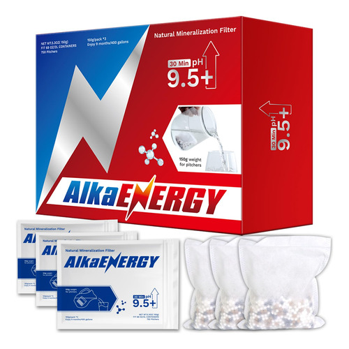 Alkaenergy Bolsa De Filtro De Agua Alcalina | Ph 9.5 + | Ele