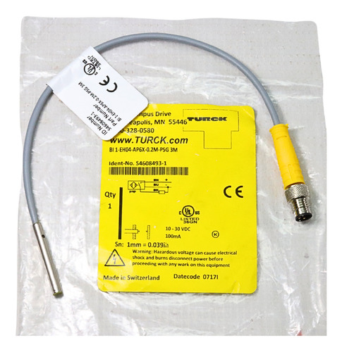 Turck Bi1-hs540-ap6x-0.2m-psg3m Sensor De Proximidad 4604083