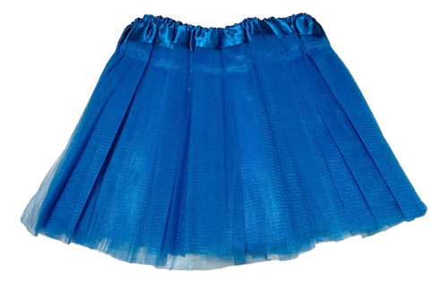 Tutu Liso Falda Tul Para Niña 3 Capas Disfraz Escolar Ballet