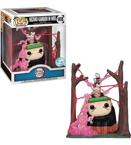 Boneco Funko Pop Nezuko Kamado 1418 Teia Demon Slayer Deluxe Glow