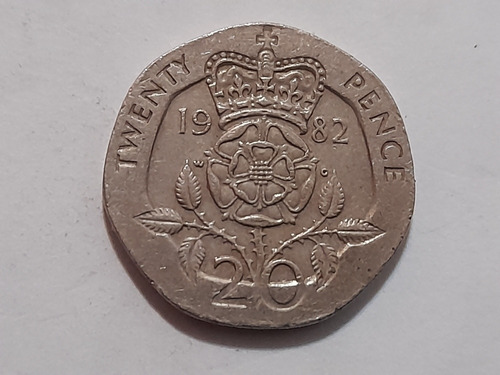 Moneda Gran Bretaña 1982 20 Pence(x579