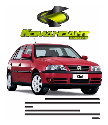 Imagem 4 de 4 de Friso Lateral Gol Parati G3 G4 4 Portas Mod Original Fino