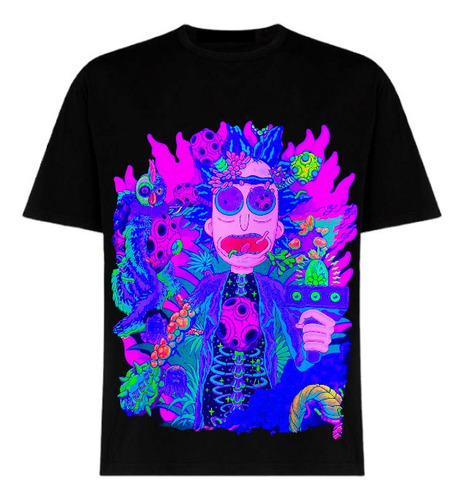 Playera Camiseta Neon Fosforecente Rick Y Morty