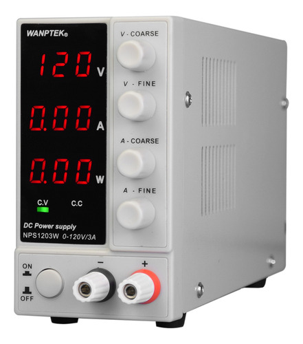Fuente De Poder Regulada Mini Nps1203w 0-120v 0-3a Led Ac 11