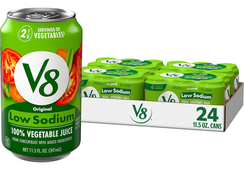 Jugo de vegetales V8 VerdelĂquido 341 ml pack x 24