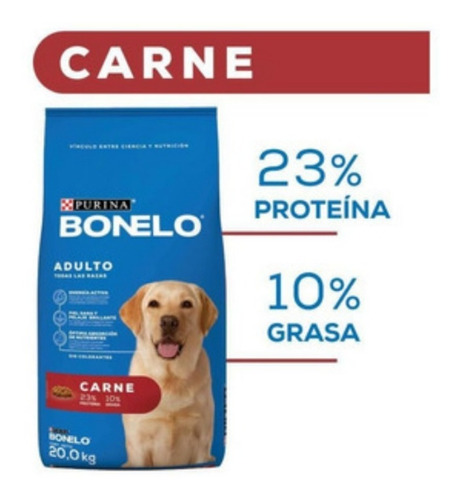 Imagen 1 de 3 de Alimento Purina Bonelo Carne Para Perro 20kg