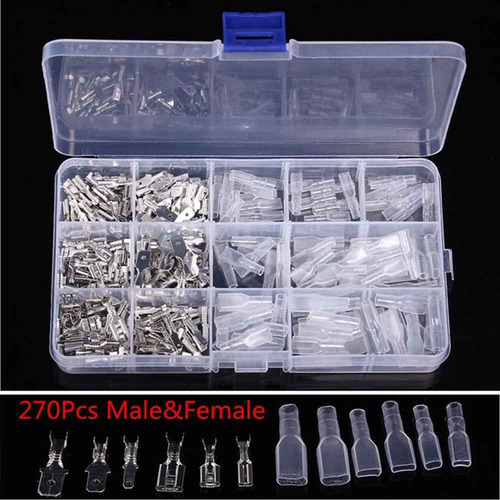 Cable De Conexión, 270 Piezas, Kit Hembra, Terminal Spade Cr