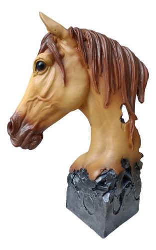 Caballo Decorativo Figura Corcel Cabeza Trofeo Resina