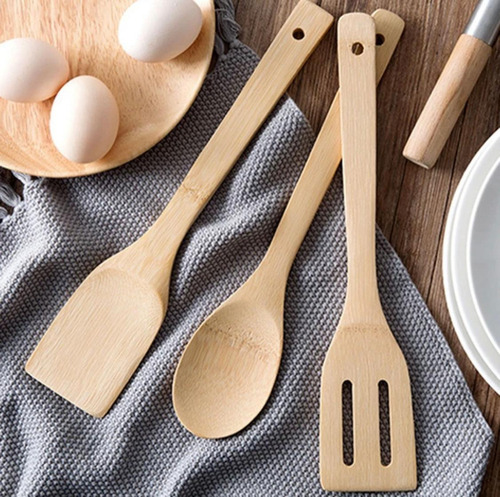 Utensilios Cuchara Cucharon De Madera Palas De Cocina