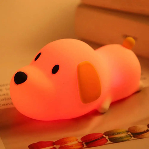 Lámpara De Silicona Para Perros, Mesita De Noche Para Niños,