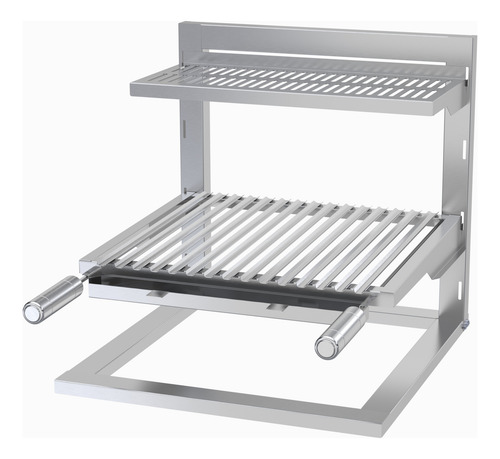 Suporte Inox Para Churrasqueira 3 Espetos Grelha Argentina
