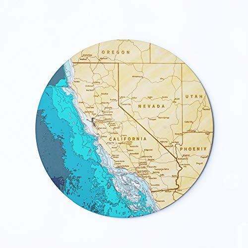 Decoración De Pared De Mapa De Madera De California 3d Con C