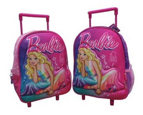 Mochila 12'' Barbie Shine On Rosa Con Carro (3916)