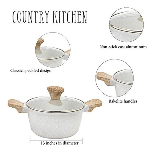 Imagen 5 de 5 de Utensilios De Cocina Country Kitchen Olla Para Cazuela De Al