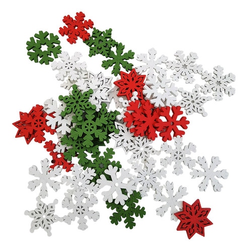 50 X Adornos Colgantes Navideños De Madera Decoraciones