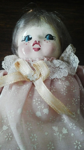 Antigua Muñeca, Cabeza De Porcelana Década50 Fina, Importada