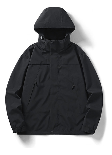 Chaqueta De Escalada Con Capucha Extraíble, Impermeable Y Resistente Al Viento Para Hombre